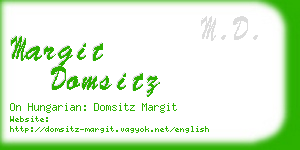 margit domsitz business card